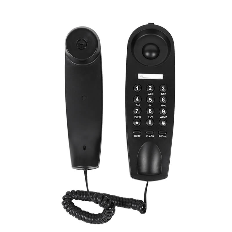 โทรศัพท์บ้าน โทรศัพท์แขวนผนัง ยี่ห้อ REACH รุ่น HT-9902 สีดำ